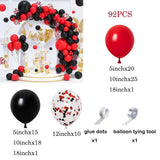 Qfdian  96Pcs Red White Balloon Arch Garland Kit Red Confetti Ballon Set Birthday Party Decoration Wedding Graduation Baby Shower Globos
