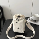 Qfdian  Streetwear Casual Simple Mini Cellphone Bags Y2k Aesthetic Fashion Trendy Shoulder Bag Women Vintage Pleated Handbags Crossbody