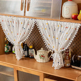 Qfdian 1Panel Semi-Blackout Curtains for Bedroom Colorful Polka Dots Printed Curtain Decoration Living Room Kids Room Rod Pocket Drapes