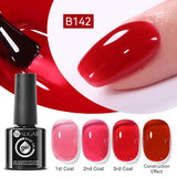 Qfdian 7ml Crystal Jelly Nude Rubber Base Gel Transparent Semi-permanent Varnish UV LED Construction Gel Nail Art Manicure