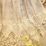 Qfdian  High-end Atmosphere Luxury European Embroidered Window Screen Curtain Living Room Bedroom Balcony Golden Blackout  Product