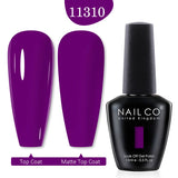 Qfdian  15ml UV Gel Nail Polish Semi Permanent Gel Varnish Enamel Brown Nail Gel Design Red Nails Art Nude Color Glitter Manicure