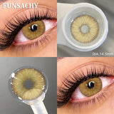 Qfdian  1pair METATRON Color Contact Lenses for Eyes Brown Eye Contacts Gray Pupils Yearly Use Women Cosmetics Color Eye Lens
