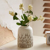 Qfdian  Countryside Style Ceramic Small Vase Lavender Water Nourishing Vase Living Room Table Decoration and Accessories Home Decoration