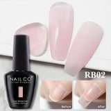 Qfdian  15ml Semi-permanent Rubber Base For UV Gel Nails Polish Manicure LED Hybrid Enamel Lakiery Hybrydowe Vernis Gel Varnishes