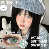 Qfdian  Korean Lenses Color Contact Lenses for Eyes 1pair Natural Colorcon Eye Lens Blue Green Eye Lens Beautiful Pupil Yearly