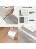 Qfdian  20PC 15×40cm self-adhesive floor stickers, pressure-resistant, scratch-resistant and bedroom floor stickers
