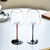 Qfdian  550ml Black Red Wine Glasses Home Nordic Creative Light Luxury Red Wine Champagne Glass Crystal Glass Cup Kitchen Bar Drinkware