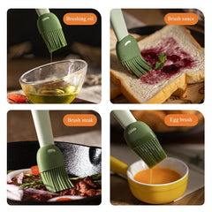 Qfdian Silicone BBQ Oil Brush Basting Brush DIY Cake Bread Butter Baking Brushes Kitchen Cooking Barbecue Accessories BBQ Tools