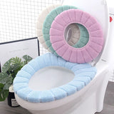 Qfdian Washable Knitting Pure Color Soft Pad Toilet Seat Soft Thick Warm And Comfortable Pumpkin Shape Cover Closestool Mat Universal