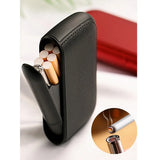 Qfdian  A faux leather lighter pack for men's exquisite gift pack, not including a lighter