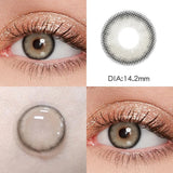 1 Pair/2pcs Fashion Natural Brown Lenses 14mm Colored Contact Lenses For Eyes Small Beautiful Pupil with Myopia Degree