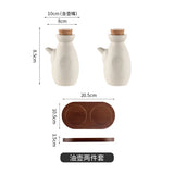 Qfdian Modern Ceramic Seasoning Jar Set Home Sugar Salt Chili Jar with Lid Food Storage Box Kitchen Seasoning Box Kitchen Container New