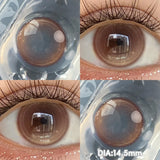 Qfdian  2pcs/pair 14.5MM Iris Brown Lenses Beauty Makeup Pupils Eye Color Lenses Colorful Contact Lenses Fashion Blue Green Lens