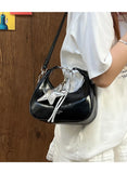 Qfdian Luxury Design Top-Handle Bag Women Office Lady Elegant Casual Shoulder Handbags Fairy Y2k Aesthetic Fashion Chic Crossbody Bags