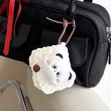 Qfdian Korea Lovely Plush Panda Knitted Headphone Cases For Galaxy Buds 2 Cover For Galaxy Buds Live Shockproof Fundas Protective Shell