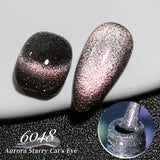 Qfdian  Transparent 10ml Cat Eye Gel Colorful Sparking Aurora Nail Ppolish Semi Permanent Magnetic Gel For Nails Art Gel Varnish