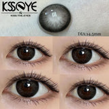 Qfdian 1 Pair Natural Colored Lenses for Eyes withchron baby Black Eyes Contacts Lens Beauty Pupil Yearly Use Fast Shipping