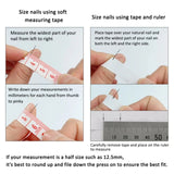 Qfdian  10pcs Retro Court Style Fake Nails 3D Embossed Flower False Nails Golden French Nail Art Colorful Long Stiletto Press on Nails