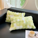 Qfdian  new class A rabbit plush pillowcase single milk plush pillowcase 48x74cm, no pillow core