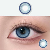 Qfdian Colored Contact Lenses with degree Power Cosmetic Purple Annual Contact Lens 1year grey Make Up lens