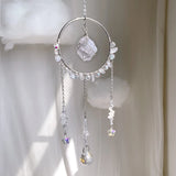 Qfdian  Dreamy Crystal Sun Catcher Pendant Rainbow Maker Crystal Room Pendant Garden Accessories Catchsun Outdoor Garden Decoration Gift
