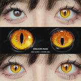 Qfdian 1 Pair Anime Cosplay Colored Contact Lenses for Eyes Red Lenses Halloween Purple Lenses Make Up Beauty Colorful Lenses