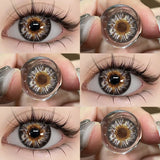 Qfdian  NEW Colored Contact Lenses Natual Pupils Gray Contacts Lenses Green Pupils Women Makeup Blue Pupils Cosmetic Black Lenses
