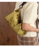 Qfdian Vintage Y2k Aesthetic All Match Women's Handbags Fashion Casual Simple Underarm Bag Office Lady Elegant Shoulder Bags Korean Ins