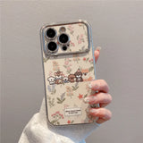 Qfdian  Summer Floral  Phone Case ,For IPhone 16 Pro 15 13 14 12 11 Pro Max 14 Plus ,Soft Drop-resistant Cover Protective Case