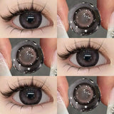 Qfdian Colored Contact Lenses for eyes Degree Myopia Yearly Use Red Beauty Pupils Purple colorcon natural contact lens