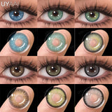 Qfdian 1 Pair Colored Contact Lenses for Eyes Blue Eye Lenses Green Fashion Lenses High Quality Brown Natural Lenses Gray Lenses