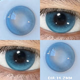 Qfdian  1Pair Real Color Eye Lenses Myopia Pink Blue Contact Lenses Eye Color Lenses Makeup Pupils Graduate Lenses Fast Shipping