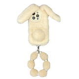 Qfdian  Plush Bunny Ears Phone Cases, for IPhone 17 16e 16 15 14 13 12 11 Mini Air Pro Max X XR XSMax,Soft Cute Lovely Covers Case