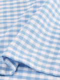 Qfdian  1 Piece Set, Modern Simple Blue Small Plaid Tablecloth, Japanese and Korean Style Minimalist Style Dinner Restaurant Table Mat Restaurant and Picnic Tablecloth