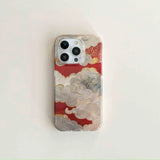 Qfdian Neo-Chinese stlye gllacier fundas for iphone 15pro 16promax 14 13 15 pro max 16 13pro 14promax good luck cloud phone case
