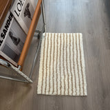 Qfdian  Soft Stripe Geometric Mats household Bathroom Rug Carpet Entrance Floor Anti Slip Pad Aesthetic Plush floor mats Home Room decor