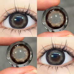 Qfdian 2PCS Brown Black Colored Contact Lenses Myopia degree -0.00 to -8.00 High Quality Beauty Pupil Makeup Lens Fast Shipping