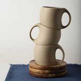 Qfdian Ceramic Coffee Cups and Saucers Simple Water Cup 220ml Breakfast Milk Oat Drink Mug Exquisite Afternoon Tea Coffee Cup Birthday