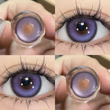 Qfdian Color Contact Lenses Large Diameter Myopia Lenses with Diopters Enlarge Bright Cosmetic Power Lenses Make Up for Eyes