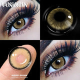 Qfdian  1Pair New Colored Contact Lenses for Eyes Big Black Eye Lens Natural Yearly Cosmetics Beauty Women Men Pupils Fast Ship