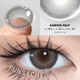 Qfdian  1 Pair Colored Contact Lenses Eye Color Lenses Natural Lenses Pupils Brown Blue Grey Fashion Lens Yearly Cosmetics Lens