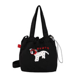 Qfdian  Casual All Match Ins Shoulder Handbags Kawaii Cute Cartoon Flocking Dots Top-Handle Bags Women Sweet Y2k Aesthetic Mini Clutches