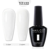 Qfdian  15ml UV Gel Nail Polish Semi Permanent Gel Varnish Enamel Brown Nail Gel Design Red Nails Art Nude Color Glitter Manicure