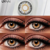 Qfdian  Color Contacts OMG Series Eyes Color Lenses Blue Beauty Contacts Makeup Green Lens Cosmetics Natual Big Black Lens 14.5mm