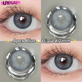 Qfdian  1 Pair Yearly Beauty Fashion Lenses Colored Contact Lenses for Eyes Blue Eyes Lenses Natural  Gray Lens Brown Lens