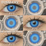 Qfdian  1 Pair Crazy Halloween Cosplay Contact Lenses Eye Makeup Lens Vampire White Black Red Contacts Anime Cosplay Softlens