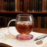 Qfdian  Creative Suspended Glass Espresso Cup Household Drinkware Tea Cup with Handle Heat-resistant Water Drinking Cup Coffee Mug Gifts