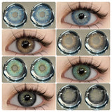 AMARA 1 pair New Colored Contact Lenses Fashion Green Eyes Lenses Natural Brown Eye Lenses Gray Contact Lens cosmetic pupil