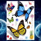 Qfdian  Ankle Flora Cherry Lavender Flash Fake Waterproof Tattoos Temporary Women Arm Chest Tattoo Stickers Body Art Custom Tatoos